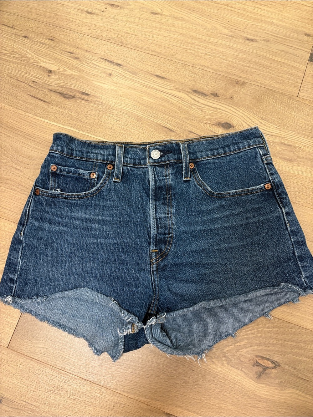 Levi’s Dark Blue Denim High-Waist Women's Shorts